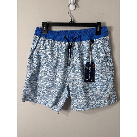 New Baja llama Roll roll Tides Blue Swim Trunk Size XL - Picture 1 of 3